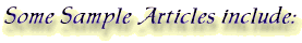 Sample Articles