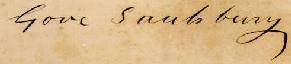 Signature of Gov. Saulsbury