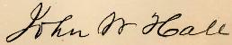 Signature of Gov. Hall