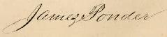 Signature of Gov. Ponder