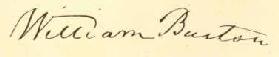 Signature of Gov. Burton